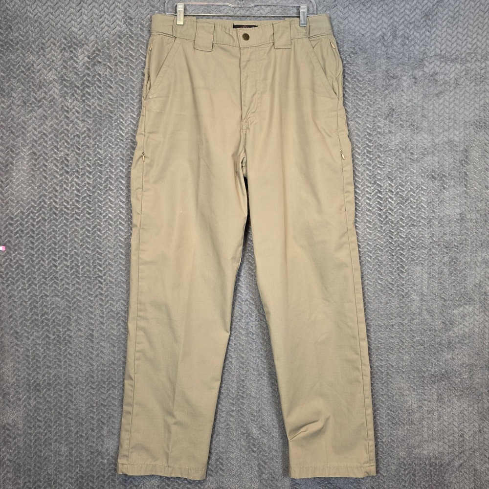 Tru-Spec Mens Khaki Ripstop Tactical Pants 32x32 Straight Leg Cargo Workwear